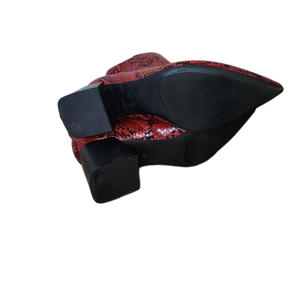 Bar Iii Red Snake Skin Print Pointed Toe Slip On … - image 8